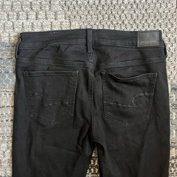 🦅 American Eagle ‘Super Super Stretch’ Jeggings in Black, Size US 8 Long - Picture 12 of 12